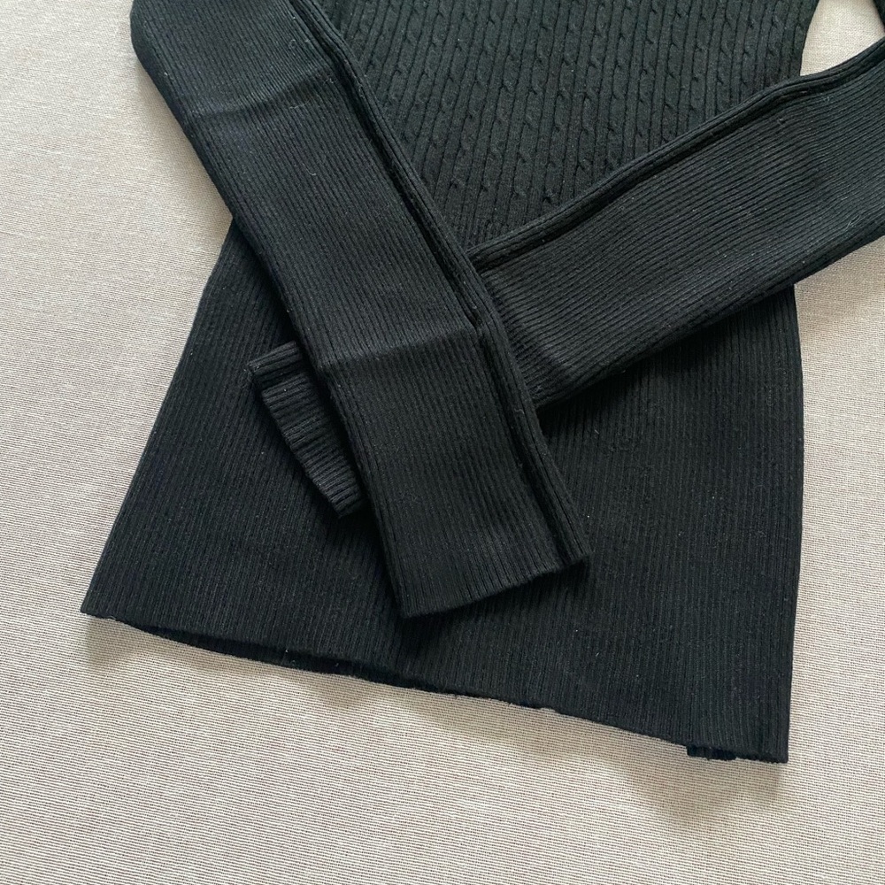 Rampage vintage 90s black ribbed sweater cowl turtleneck. - Picture 5 of 10